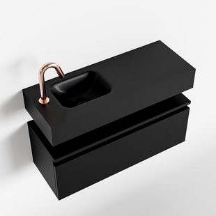 MONDIAZ ANDOR 80cm toiletmeubel urban. LEX 80cm wastafel urban links 1 kraangat