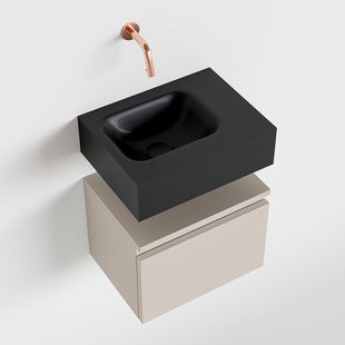 MONDIAZ ANDOR 40cm toiletmeubel linen. LEX 40cm wastafel urban links geen kraangat