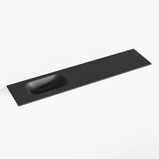MONDIAZ EDEN Urban solid surface inleg wastafel voor toiletmeubel 100cm. Positie wasbak links