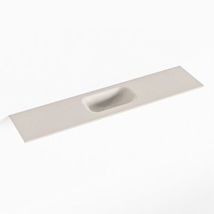 MONDIAZ EDEN Linen solid surface inleg wastafel voor toiletmeubel 100cm. Positie wasbak midden