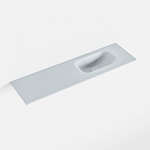 MONDIAZ EDEN Clay solid surface inleg wastafel voor toiletmeubel 80cm. Positie wasbak rechts