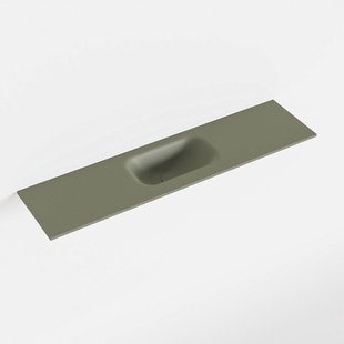 MONDIAZ EDEN Army solid surface inleg wastafel voor toiletmeubel 90cm. Positie wasbak midden