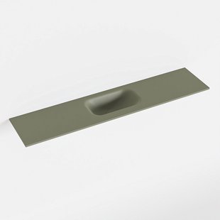 MONDIAZ EDEN Army solid surface inleg wastafel voor toiletmeubel 100cm. Positie wasbak midden