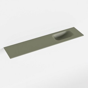 MONDIAZ EDEN Army solid surface inleg wastafel voor toiletmeubel 100cm. Positie wasbak rechts