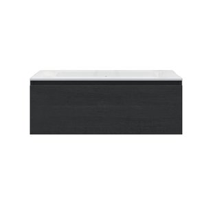 Badkamermeubelset Gliss Eros 90 cm Met Wastafel Zwart Eiken