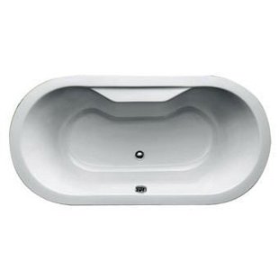 Plieger Zurich duobad acryl ovaal 180x90cm 42cm diep met poten wit