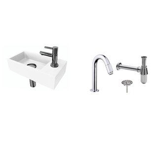 FonteinPack Ink Versus Rechts Mat Wit Chroom (Keuze uit 20 kranen)