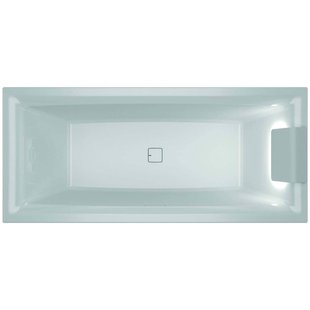 Ligbad Riho Still Square met LED en Hoofdsteun 180x80 cm Acryl Wit (Rechts)