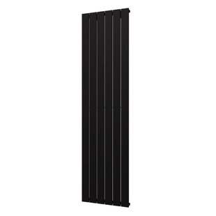 Designradiator Plieger Cavallino Retto Enkel 999 Watt Middenaansluiting 200x45 cm Mat Zwart