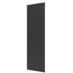 Designradiator Plieger Cavallino Retto Enkel 1332 Watt Middenaansluiting 200x60,2 cm Black Graphite