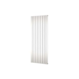 Designradiator Plieger Cavallino Retto Enkel 1666 Watt Middenaansluiting 200x75,4 cm Zilver Metallic