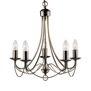 Searchlight Stijlvolle kroonluchter MAYPOLE, 5-lichts