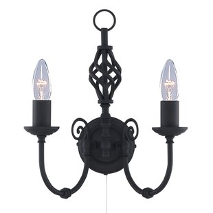 Searchlight Zwarte wandlamp ZANZIBAR