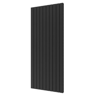 Designradiator Plieger Cavallino Retto Dubbel 1936 Watt Middenaansluiting 180x75,4 cm Black Graphite