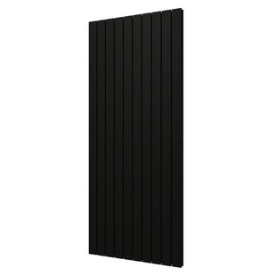 Designradiator Plieger Cavallino Retto Dubbel 1936 Watt Middenaansluiting 180x75,4 cm Zwart