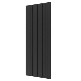 Designradiator Plieger Cavallino Retto Dubbel 2146 Watt Middenaansluiting 200x75,4 cm Black Graphite