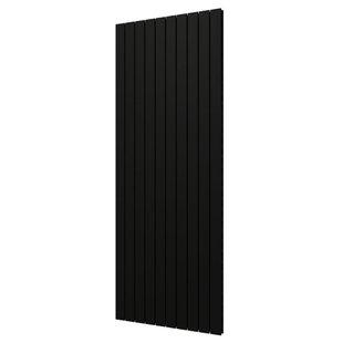 Designradiator Plieger Cavallino Retto Dubbel 2146 Watt Middenaansluiting 200x75,4 cm Mat Zwart