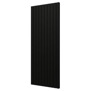 Designradiator Plieger Cavallino Retto Dubbel 2146 Watt Middenaansluiting 200x75,4 cm Zwart