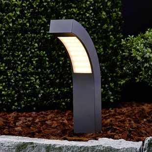 Lucande LED sokkellamp Lennik, 40 cm, antraciet, metaal