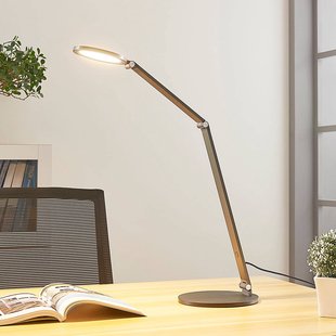 Lucande LED bureaulamp Mion, 41 cm, rond, dimbaar