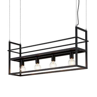 Lindby hanglamp Grisela, schap, zwart, metaal, 120 cm