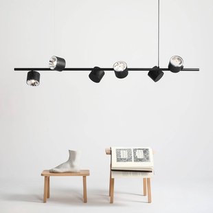 ALDEX Hanglamp Bot, zwart, 6-lamps