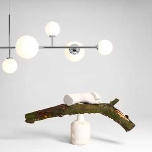 ALDEX Hanglamp Dione, 6-lamps, chroom