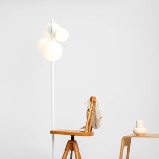 ALDEX Vloerlamp Dione, 4-lamps, wit