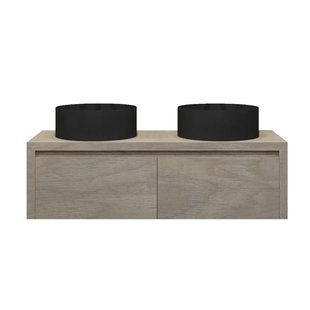 Badkamermeubelset Gliss Ares 120 cm Met Waskom Met 2 Lades Corn Silk