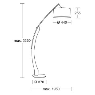 HerzBlut Amos booglamp, frame eiken geolied
