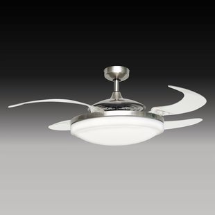 Beacon Lighting Baken ventilator met licht Fanaway Evo 2, mat chroom, stil