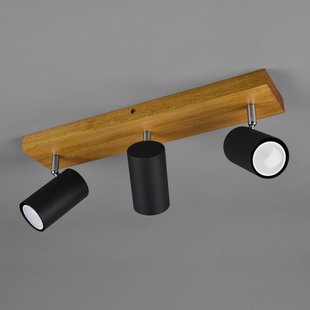 Trio Lighting Marley plafondspot, mat zwart, 3-lamps