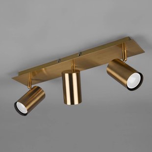 Trio Lighting Marley plafondspot, antiek messing, 3-lamps