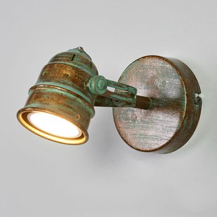 Lindby wandspot Leonor, groen, metaal, 1-lamp, 9,5 cm