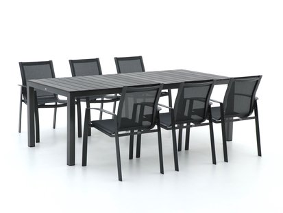 R&S Design Altea/Fidenza 220cm dining tuinset 7-delig stapelbaar - Laagste prijsgarantie!