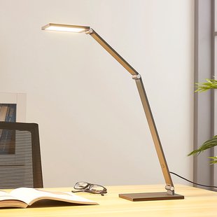 Lucande LED bureaulamp Mion, 41 cm, hoekig, dimbaar