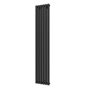 Designradiator Plieger Trento 814 Watt Middenaansluiting 180x35 cm Black Graphite