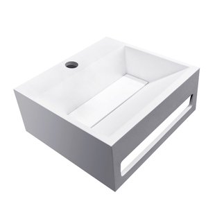 Fontein BWS Jolie 30x28 cm Solid Surface Mat Wit