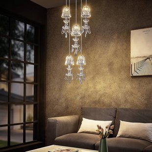 Lucande Yasanie LED hanglamp, 5-lamps, rond