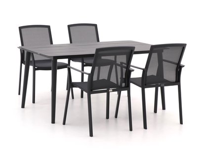 Bellagio Dranera/Sora 160cm dining tuinset 5-delig stapelbaar - Laagste prijsgarantie!