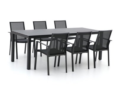 Bernstein Amberg/Menzano 220cm dining tuinset 7-delig stapelbaar - Laagste prijsgarantie!