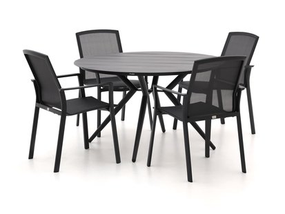 Bellagio Dranera/Sora ø 127cm dining tuinset 5-delig stapelbaar - Laagste prijsgarantie!