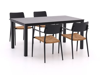 Bellagio Cino/Menzano 160cm dining tuinset 5-delig stapelbaar - Laagste prijsgarantie!