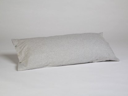 Yumeko Kussensloop flanel light grey 40x80 100% biologisch katoen, flanel (licht geborsteld)