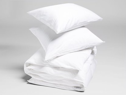 Yumeko Dekbedovertrek katoen satijn pure white 260x220 + 2/60x70 100% biologisch en fairtrade katoen, satijn geweven