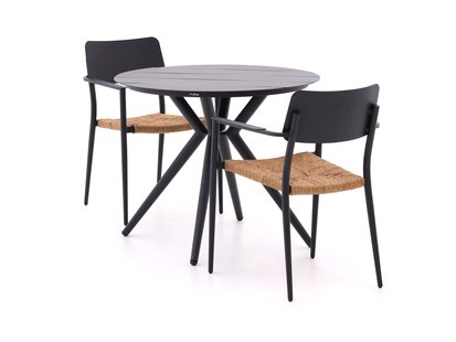 Bellagio Cino/Sora ø90cm dining tuinset 3-delig stapelbaar - Laagste prijsgarantie!