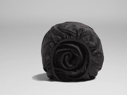 Yumeko Hoeslaken percal dark grey 90x200x30 100% biologisch en fairtrade katoen, percal geweven