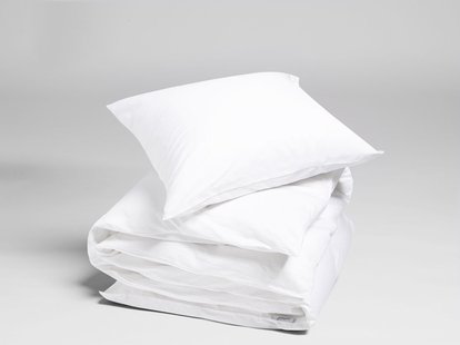 Yumeko Dekbedovertrek katoen satijn pure white 140x220 + 1/60x70 100% biologisch en fairtrade katoen, satijn geweven