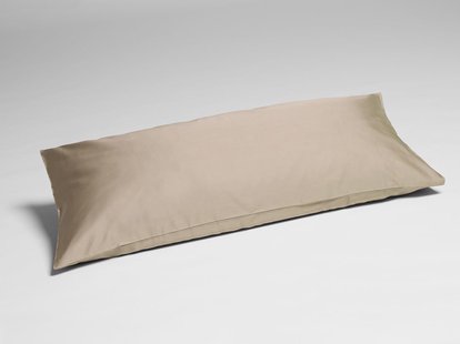 Yumeko Kussensloop katoen satijn warm taupe 40x80 100% biologisch en fairtrade katoen, satijn geweven