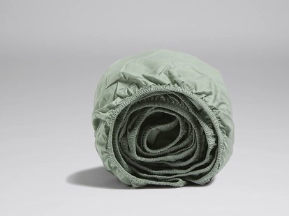 Yumeko Hoeslaken percal jade green 140x200x30 100% biologisch en fairtrade katoen, percal geweven